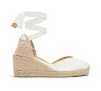 Castañer - Chiara Wedge Espadrille - Femme - Chaussures - Blanc - Taille: 36 EU