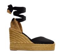 Castañer - Chiara Wedge Espadrille - Femme - Chaussures - Noir - Taille: 38 EU