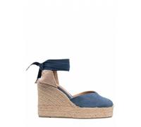 Castañer - Chiara Wedge Espadrilles - Femme - Chaussures - Bleu - Taille: 39 EU