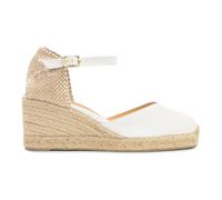 Castañer - Chiarita Wedge Espadrille - Femme - Chaussures - Blanc - Taille: 40 EU