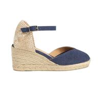 Castañer - Chiarita Wedge Espadrille - Femme - Chaussures - Bleu - Taille: 37 EU