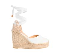 Castañer - Espadrilles compensées Chiara - Femme - Chaussures - Blanc - Taille: 40 EU