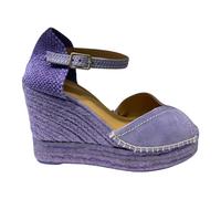 Castañer - Espadrilles compensées lavande avec découpe - Femme - Chaussures - Violet - Taille: 41 EU