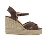 Castañer - Sandales compensées à talon de 11 cm - Femme - Chaussures - Brun - Taille: 41 EU