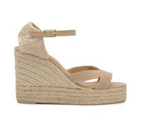 Castañer - Sandales Compensées DE 11 CM - Femme - Chaussures - Beige - Taille: 39 EU