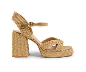 Castañer - Valle/142 10 cm Sandales - Femme - Chaussures - Jaune - Taille: 37 EU