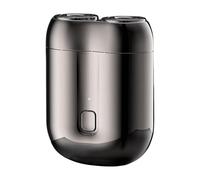 Caste compacte pour homme - Rasoir électrique portable | 2024 Tempête de rasage de barbe à double tête, rasoir de poche avec moteur électrique, rasoir électrique rotatif imperméable