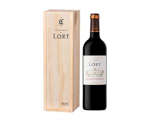Castel Chateaux Grands Crus - Coffret Cadeau Caisse Bois, Château du Lort, Bordeaux Supérieur, Vin Rouge - 75cl