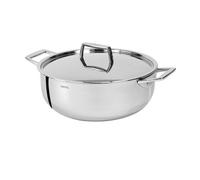 Faitout 18 cm 2 anses avec couvercle inox Castelpro 5 ply