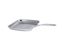 Castel´Pro Poêle Grill Carrée Inox Poignée fixe CRISTEL 30 cm