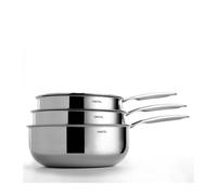 Castel´Pro Série 3 Casseroles Inox D16 à 20 cm CRISTEL