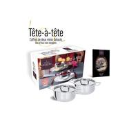 Set « Tête à tête » de 2 Mini cocottes ø 10 cm Castel pro avec un livret recette