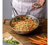 Cristel - Wok en inox à 2 anses fixes, Ø32 cm, CASTEL PRO 5 PLY (Ø32 cm)