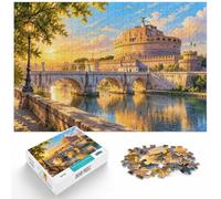 Castel Sant'Angelo Ancient Rome's Timeless W Puzzle, 1000 pièces | Pour le plaisir d'un puzzle classique : ce puzzle adulte 1000 pièces offre une pause loin des écrans.