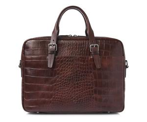 Castelijn & Beerens Jules Attaché-case Protection RFID Cuir véritable 30 cm Compartiment ordinateur brun