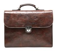Castelijn & Beerens Rien Attaché-case Protection RFID Cuir véritable 39.5 cm Compartiment ordinateur brun