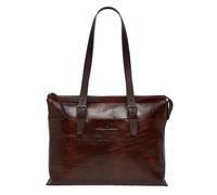 Castelijn & Beerens Rien Sac à bandoulière Protection RFID Cuir 40 cm Compartiment pour ordinateur portable brun