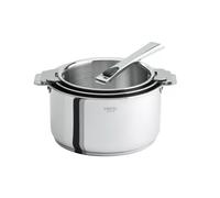 Coffret de 3 Casseroles 16 à 20 cm avec 1 Poignée Inox CASTELINE AMOVIBLE
