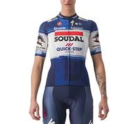 Maillot Soudal Quick-Step 2023 Competizione manche courte bleu blanc femme - XL