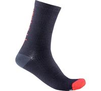 Castelli 4520540 Bandito Wool 18 Sock Socks Homme SAVILEBLUE/Red Taille L/XL