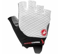 Paire de gants court femme castelli rosso corsa 2 blanc noir