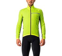 Veste fine coupe-vent Castelli Squadra Stretch jaune fluo gris - M