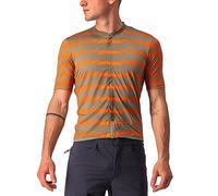 Castelli 4522007 UNLTD STERRATO Jrsy T-Shirt Homme Olive Green/Orange Rust Taille L