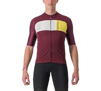 Maillot manches courtes castelli prologo 7 rouge bordeaux