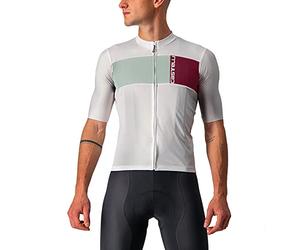 CASTELLI 4522023-870 PROLOGO 7 Jersey Men's T-Shirt Silver Gray/Defender Green-Bordeaux XXL