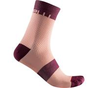 CASTELLI 4522069 VELOCISSIMA 12 Sock Socks Women's Bordeaux/Blush L/X
