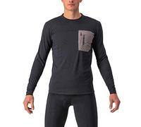 CASTELLI 4522506-085 UNLTD Merino LS Sweatshirt Homme Light Black/Nickel Gray Taille M