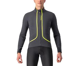 CASTELLI 4522508-030 FLIGHT JACKET AIR Men's Jacket Dark Gray/Electric Lime L