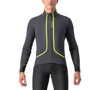 Castelli Flight Air Jacket Gris S Homme Dark Grey / Electric Lime