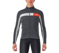 Veste Castelli Mortirolo 6S GORE-TEX INFINIUM™ gris foncé argenté rouge - S