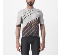CASTELLI 4523014-097 Speed Strada Jersey Men's T-Shirt Moon Gray/Dark Gray-Scarlet IBIS L