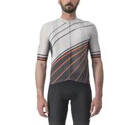 CASTELLI 4523014-097 Speed Strada Jersey Men's T-Shirt Moon Gray/Dark Gray-Scarlet IBIS XL