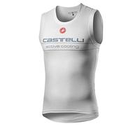 castelli Active Cooling Sleeveless T-Shirt Homme, Silver Gray, XXL