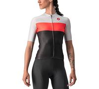 CASTELLI Sweat-Shirt Aero Pro W en Jersey pour Femme, Light Black/Brilliant Pink/Silver Gray, XL