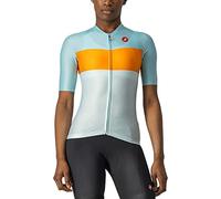 CASTELLI Aero Pro W Jersey T-Shirt Femme, Light Acqua/Pop Orange-Skylight, L