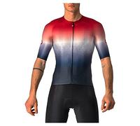 Castelli Aero Race 6.0 Jersey T-Shirt Homme, Savile Blue/Pro Red, XXL