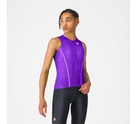 Castelli Anima Flow Sleeveless Jersey Bleu S Femme