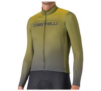 Castelli Apice Thermal Long Sleeve Jersey Vert M Homme Sage / Twilight Blue / Mango