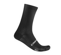 CASTELLI Chaussettes Espresso 18 pour hommes, chaussettes de performance cycliste à évacuation d'humidité pour le cyclisme sur route et sur gravier, noir, Large-X-Large