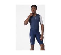 Castelli - Combinaison de cyclisme Saturday Morning - manches courtes - XL - bleu/blanc
