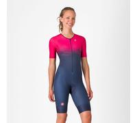 Castelli - Women's Core Tri Suit S/S - Combinaison de cyclisme - M - belgian blue / bright rose