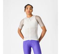 Castelli – Maillot vélo Corretto Jersey femme Ivoire / Clay-Black M
