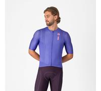 Castelli – Maillot de cyclisme Drittone Logo – Manches courtes Ultraviolet/Rosa Giro L