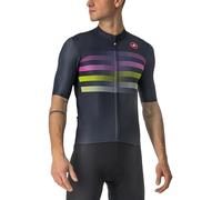 CASTELLI Endurance Pro Jersey Long Homme, Savile Blue/Pink-Electric Lime, XXL