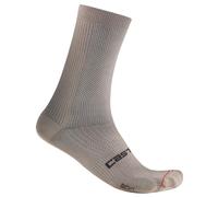 Castelli Chaussettes de cyclisme Espresso 18 respirantes pour homme Gris argile L-XL