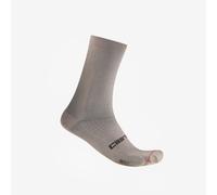 Castelli Chaussettes de cyclisme Espresso 18 respirantes pour homme Gris argile L-XL